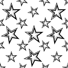 Star Icon Seamless Pattern, Star Shape Icon