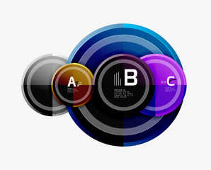 Colorful glossy circles background