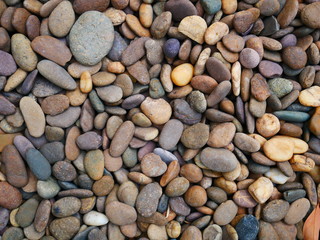 beauty pebbles on the beach stone background