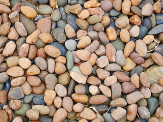 beauty pebbles on the beach stone background