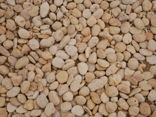 white pebbles on the beach stone background