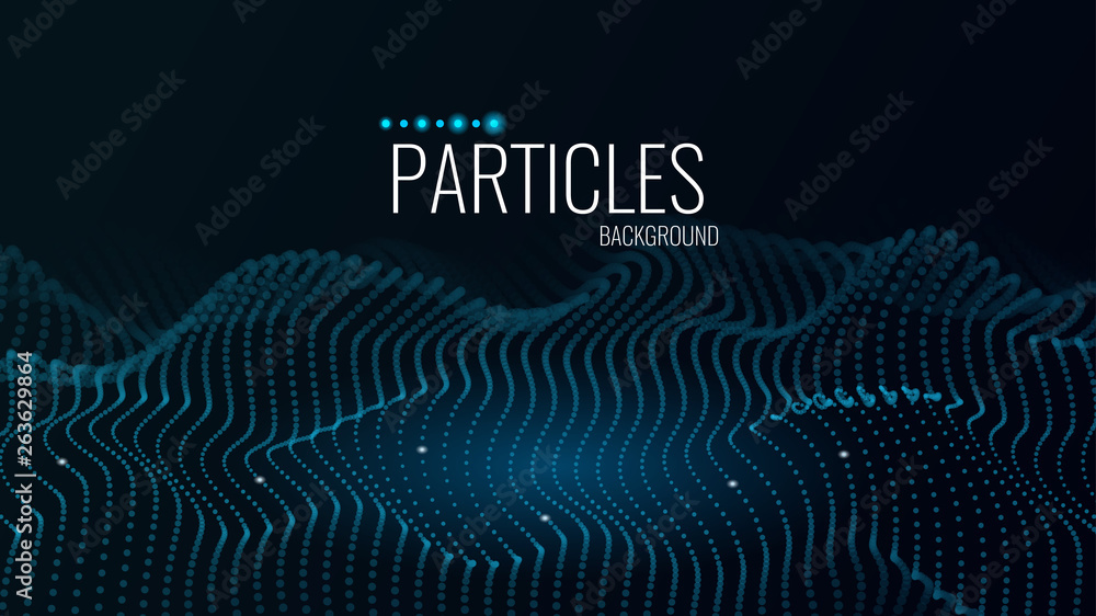Poster 3d abstract digital technology background. futuristic sci-fi user interface concept with gradient do