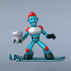 Red Robot - 3D Illustration