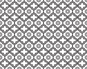 Moroccan Quatrefoil Seamless Pattern Mosaic Ogee Vector