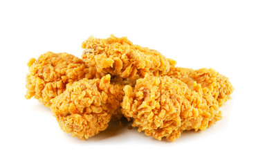 Chicken legs in breading isolated