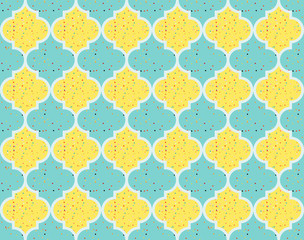 Moroccan Quatrefoil Seamless Pattern Mosaic Ogee Vector