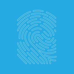 Fingerprint Scan Biometric concept Icon. Vector illustration.