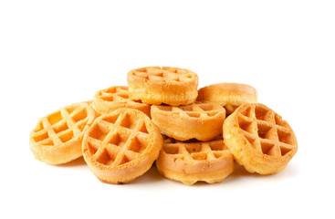 Stack of round waffles