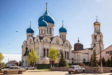 Fototapeta na wymiar Cathedral of St. Nicholas in Rogachevo, Moscow Region