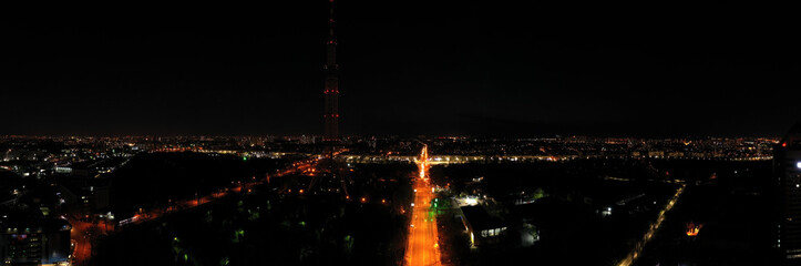 Fototapeta na wymiar night panorama of the city, view from above