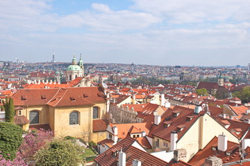Fototapeta na wymiar Cityscape of Prague from Old Town