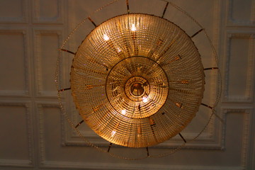 beautiful big chandelier on the ceiling