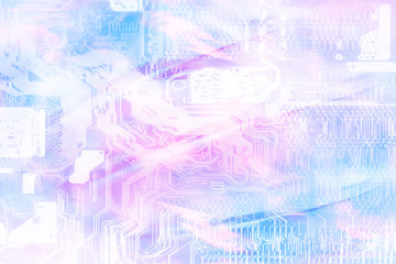 abstract microelectronics background / modern technology concept industry background development