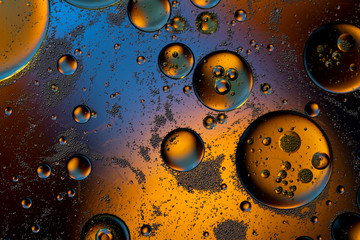 Bubbles world colorfull macro abstract in watter surface background