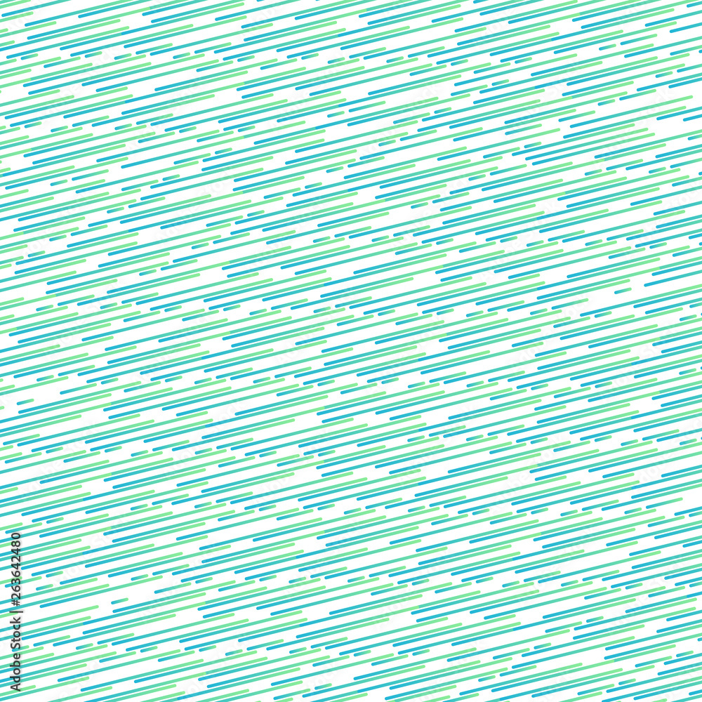 Poster abstract blue and green gradient color thin rounded line pattern tilted pattern on white color backg