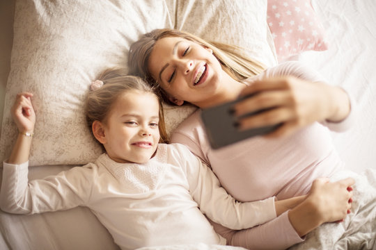 There's always time for a mother daughter self photo.