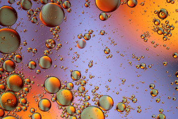Bubbles world colorfull macro abstract in watter surface background