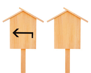 Two old wooden signboards