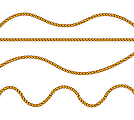 Realistic fiber ropes.