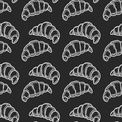 croissant seamless pattern