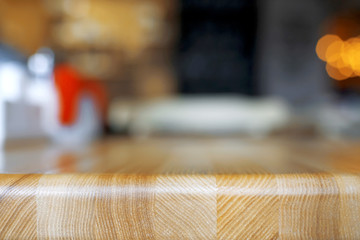Surface of a glossy wooden table