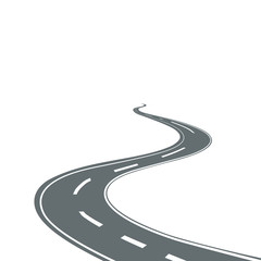 Road long in perspective vector design illustration