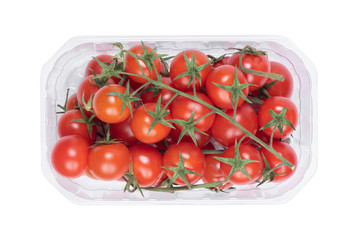 cherry tomatoes isolated on a white background