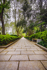 Traditional Chinese City Garden Park.