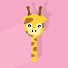 Fototapeta premium giraffe icon vector