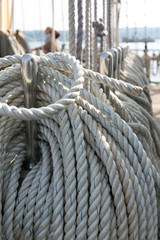 Fototapeta na wymiar onboard sailing