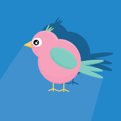 vector icon with a bird
