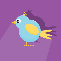 vector icon with a bird