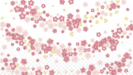 Vector Spring or Summer Sale Background with Flowers and Percent for Banner Design. Good for Special Hot Holiday Discount Offer, Black Friday, Fashion Promotion Action. Romantic Sakura Illustration.