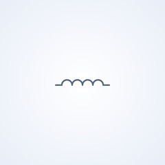 Inductor, vector best gray line symbol