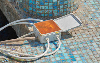 Underwater Junction Box at pool.