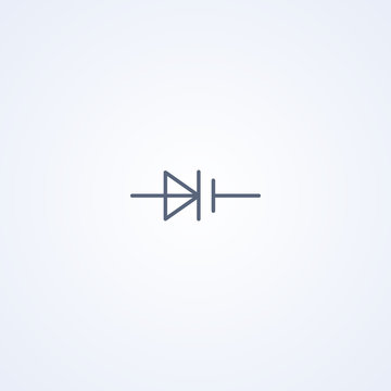 Varicap, vector best gray line symbol