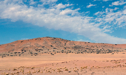 Fototapeta na wymiar Beautiful and colorful mountains of Namibia