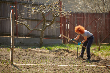 Woman gardener working