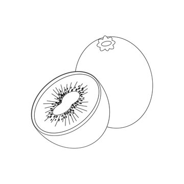 recommend clip art: Kiwi Fruit outline