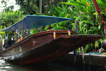 Boat on Thailand River Market