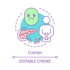 Cramps concept icon