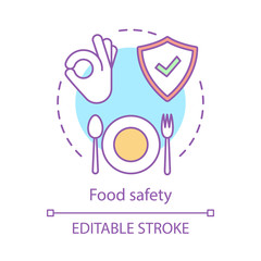Food safety and quality concept icon