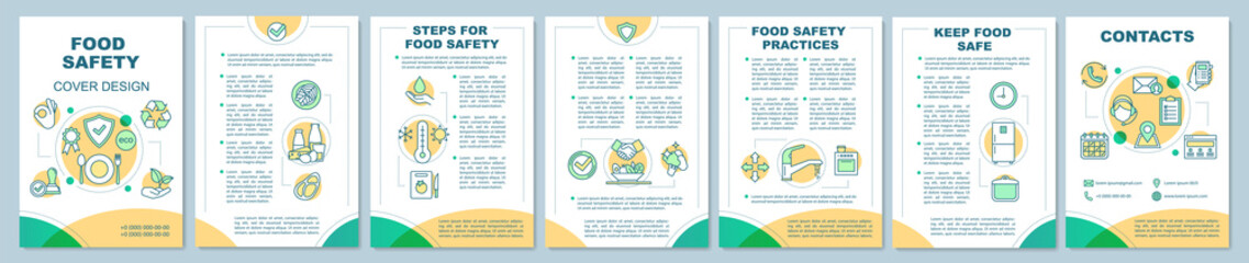 Food safety brochure template layout