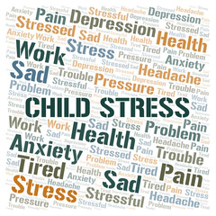 Child Stress word cloud.