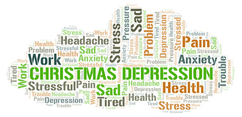 Christmas Depression word cloud.