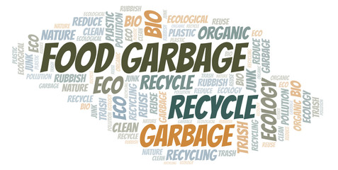 Obraz premium Food Garbage word cloud.