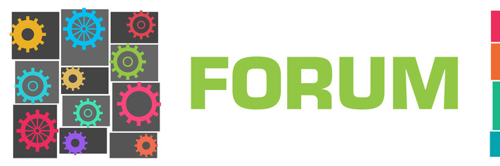 Forum Dark Colorful Gears Grid Left 