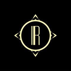 Art Deco modern monogram