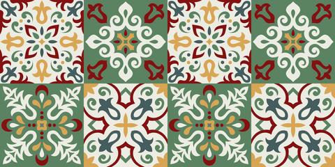 Azulejos Tile Vector Seamless Pattern