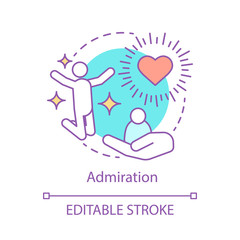 Admiration concept icon